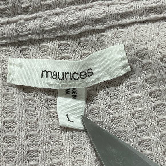 Maurices Women Top Large L Pink Bohemian V-Neck Lightweight Casual - Picture 2 of 7